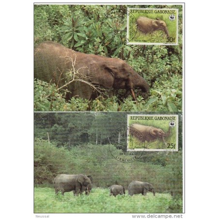 Serie de tarjeta postal  gabon 1988