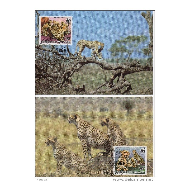 Serie de tarjeta postal haute volta 1984 Serie de tarjeta postal haute volta 1984