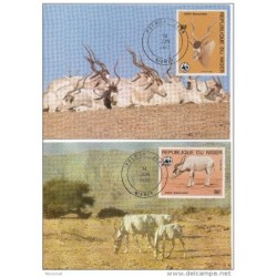 Serie de tarjeta postal  niger 1985