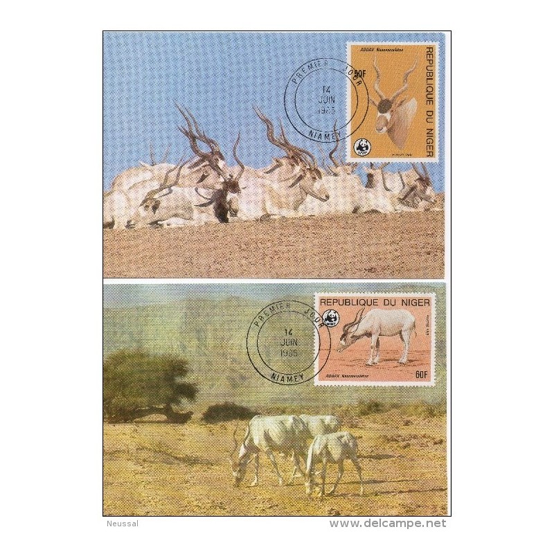 Serie de tarjeta postal niger 1985 Serie de tarjeta postal niger 1985