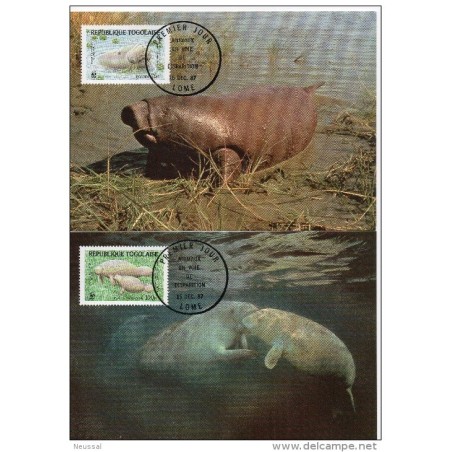 Serie de tarjeta postal  togo 1987