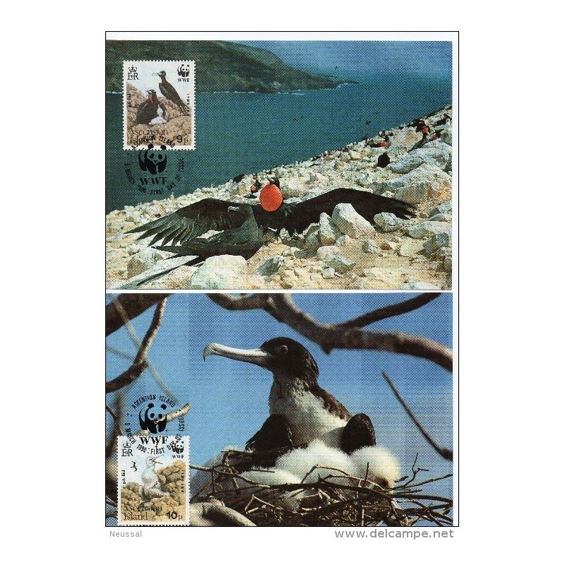 Serie de tarjeta postal ascension 1990 Serie de tarjeta postal ascension 1990