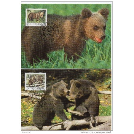 Serie de tarjeta postal  yugoslavia 1988