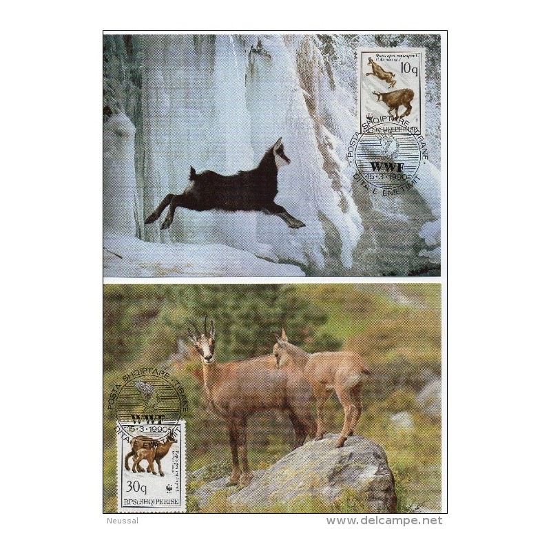 Serie de tarjeta postal albania 1990 Serie de tarjeta postal albania 1990