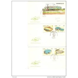 3 sobres de primer dia cuba 91