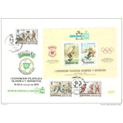 Carta de exposicion filatelica olimpica y deportiva