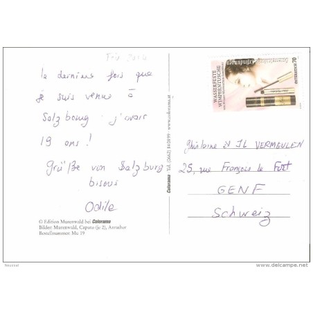 Tarjeta postal de salzburg austria