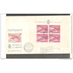Carta de san marino aerea 1964