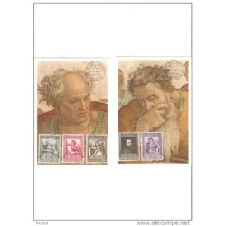 2 tarjetas de michelangelo