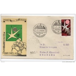 Sobre de 1958 bruselas circulado