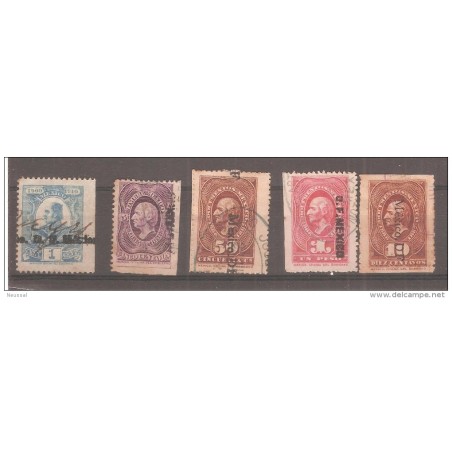 5 sellos  mexico documentos 1866
