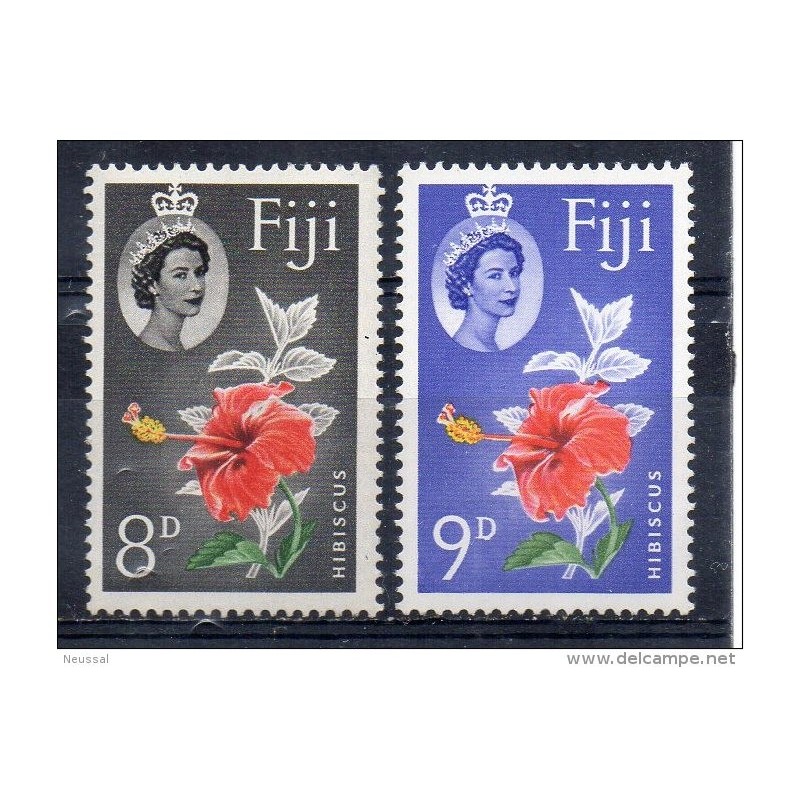 2 sellos fiji flora 2 sellos fiji flora