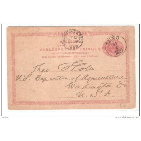 Tarjeta postal de suecia 1893