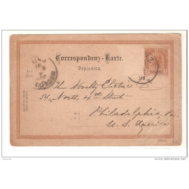 Tarjeta postal de austria1891 Tarjeta postal de austria1891
