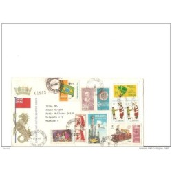 Carta  de brasil 1969 a valencia con cuño carteria de valencia