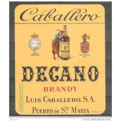 Etiqueta de Bebida alcoholica Caballero