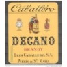Etiqueta de Bebida alcoholica Caballero