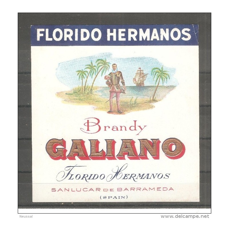 Etiqueta de Bebida alcoholica Galiano Etiqueta de Bebida alcoholica Galiano