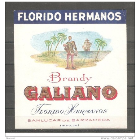 Etiqueta de Bebida alcoholica Galiano