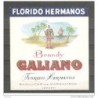 Etiqueta de Bebida alcoholica Galiano