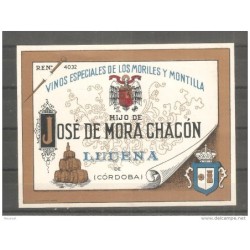 Etiqueta de Bebida alcoholica Vinos de Cordoba