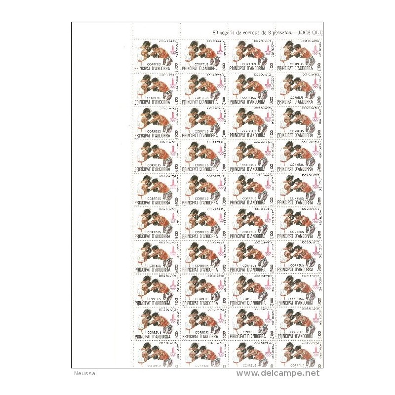 Serie n 1357 en pliego de 80 sellos Serie n 1357 en pliego de 80 sellos