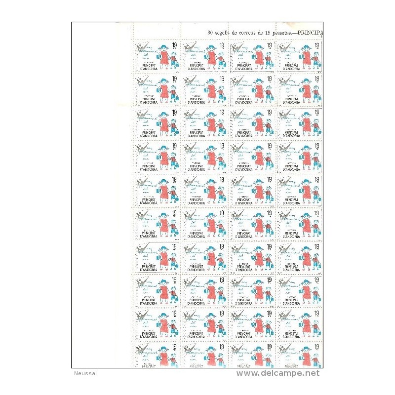 Sello n 127 en pliego de 80 sellos Sello n 127 en pliego de 80 sellos