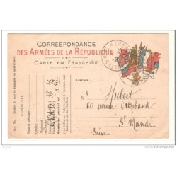 Tarjeta  correspondance des armees de la republique 1916