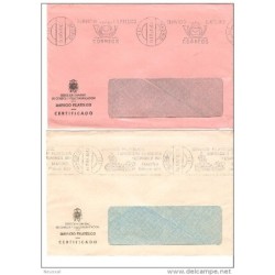 2 cartas con matasello rodillo años 80