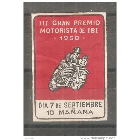 Viñeta gran premio motorista de ibi
