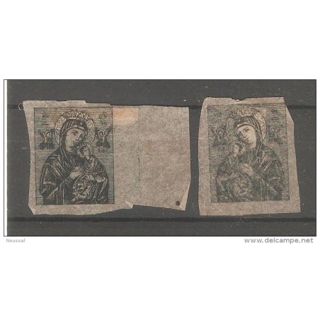 2 viñetas virgen con papel transparente