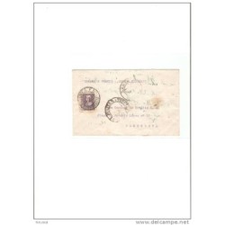 Carta de 1939 con cuño de santa fe  y viñeta por detras de granada