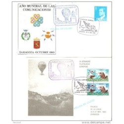 Carta  tarjeta  200 aniversario de vuelo tripulado en globo