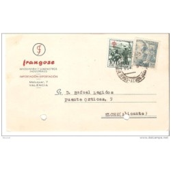 Tarjeta postal  con publicidad frangose