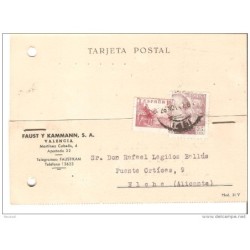 Tarjeta postal  con publicidad faust y kammann