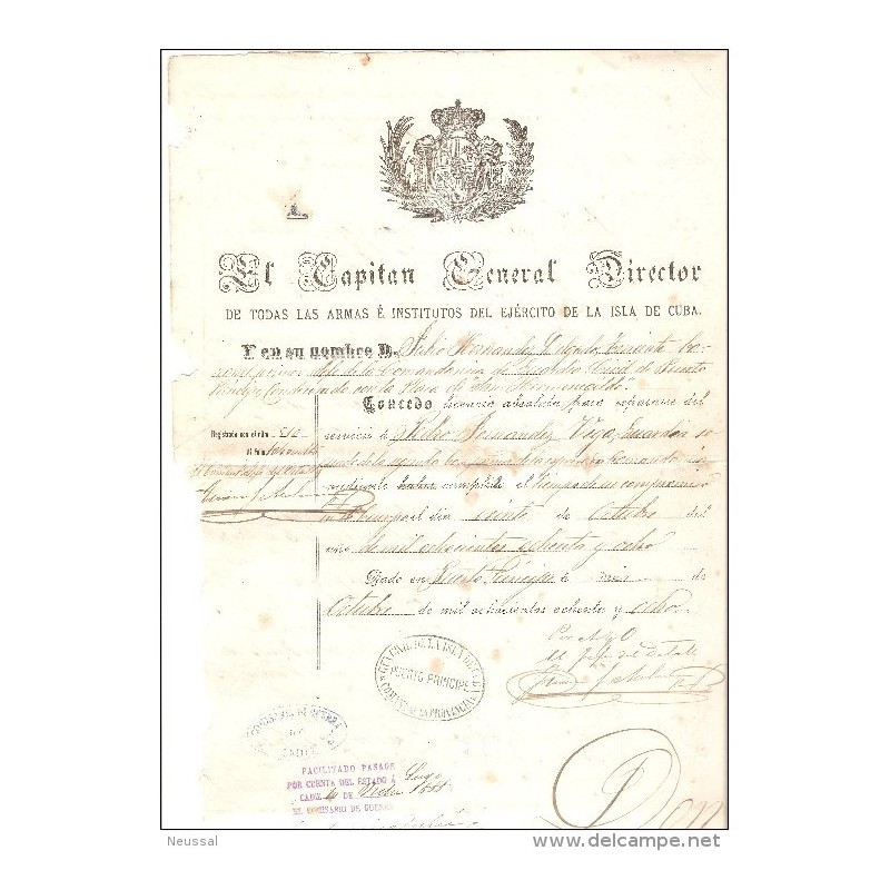 Papel isla de cuba 1883 Papel isla de cuba 1883
