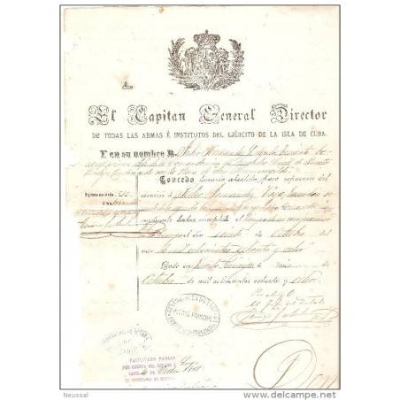 Papel  isla de cuba 1883