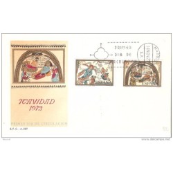 Serie n 21156  en sobre  navidad 1972