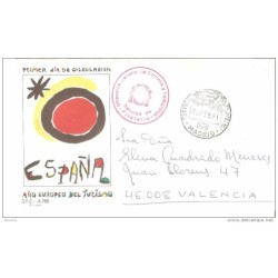 Sobre con matasellos madrid 1991