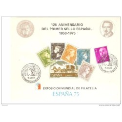 Hoja commemorativa  Usada 1975