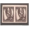 Pareja de viñetas sin dentar de montserrat de 1947