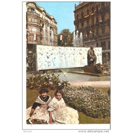 Tarjeta postal de valencia falleras