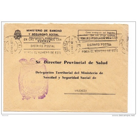 Carta con matasello delegacion territorial  cuenca