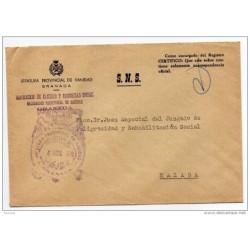 Carta con matasello jefatura provincial de sanidad granada