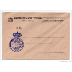 Carta con matasello delegacion territorial de sanidad y seguridad social  la rioja