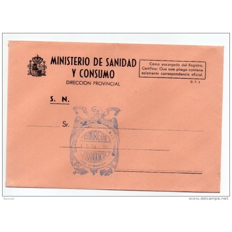 Carta con matasellos delegacion territorial y sanidad san sebastian