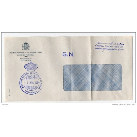 Carta con matasellos instituto nacional de la seguridad social   Tarragona