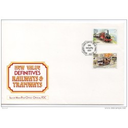 Carta de trenes  isla de man 1991
