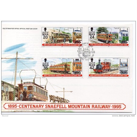 Serie n 6536  en carta de trenes  isla de man 1995