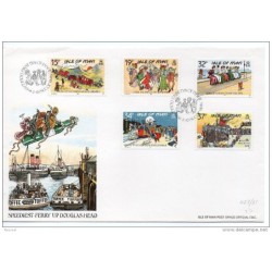 Serie n 42731  en carta de trenes  isla de man 1990